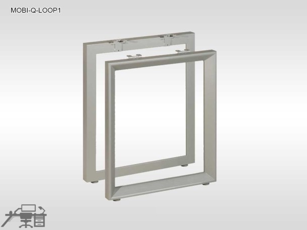 Birou operațional MOBI-Q-LOOP1 picioare metalice blat PAL 1200x600mm