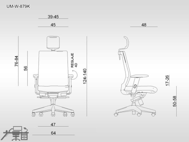 Scaun ergonomic NEZ UM-W-879K