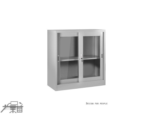 Dulap metalic 1 compartiment, fronturi din sticla, XD-018