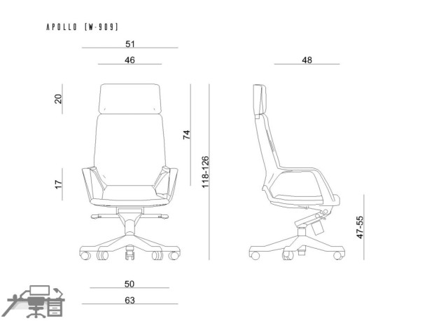 Scaun ergonomic operațional APOLLO