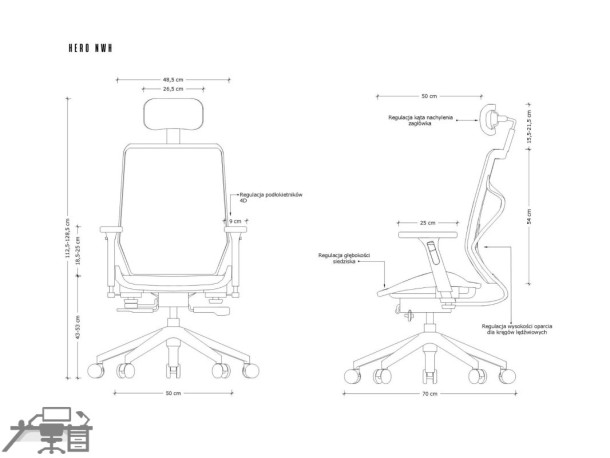 Scaun ergonomic operational HERO ZM-6661